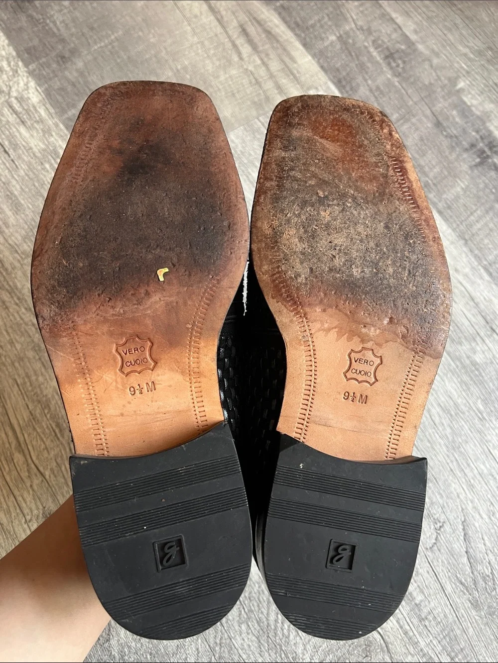 Giorgio Brutini Black Woven Suede Slip-On Loafers